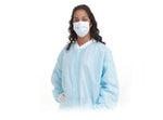 Lab Coat, White, Knit Cuff & Collar, No Pockets, 12 X-Large A8051