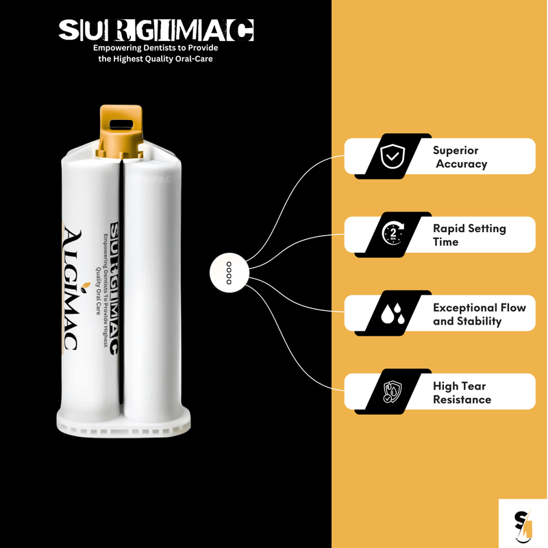 SurgiMac Alginate Substitute, Fast Set Mint Flavor, Box of 8-50mL Cartridges, AlgiMac, 1/Pk | SurgiMac Dental Supply