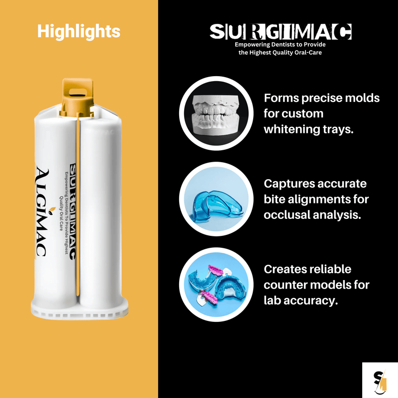 SurgiMac Alginate Substitute, Fast Set Mint Flavor, Box of 8-50mL Cartridges, AlgiMac, 1/Pk | SurgiMac Dental Supply