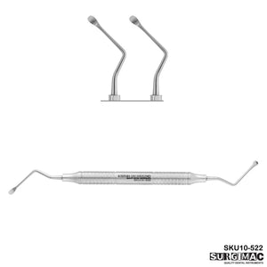 SurgiMac #11 Miller Surgical Curette, 4.5mm Non-Serrated Spoon, 40° Angled Shank, Stainless Steel, Air Series, 1/Pk | SurgiMac Dental Supply