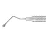 SurgiMac #12 Miller Surgical Curette, 4.5mm Non-Serrated Spoon, 40° Angled Shank, Stainless Steel, Air Series, 1/Pk | SurgiMac Dental Supply