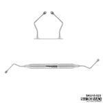 SurgiMac #12 Miller Surgical Curette, 4.5mm Non-Serrated Spoon, 40° Angled Shank, Stainless Steel, Air Series, 1/Pk | SurgiMac Dental Supply