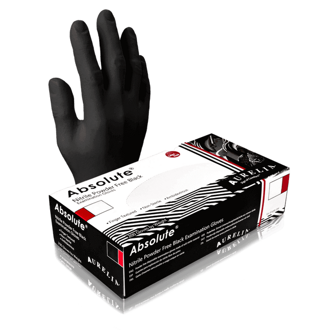 Aurelia Absolute Nitrile Powder-Free Exam Gloves - 10bx/Case | SurgiMac Dental Supply