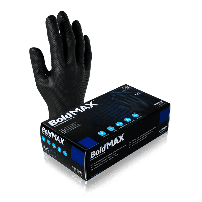 Aurelia Boldmax Nitrile Exam Gloves, Latex Free - 10bx/Case | SurgiMac Dental Supply