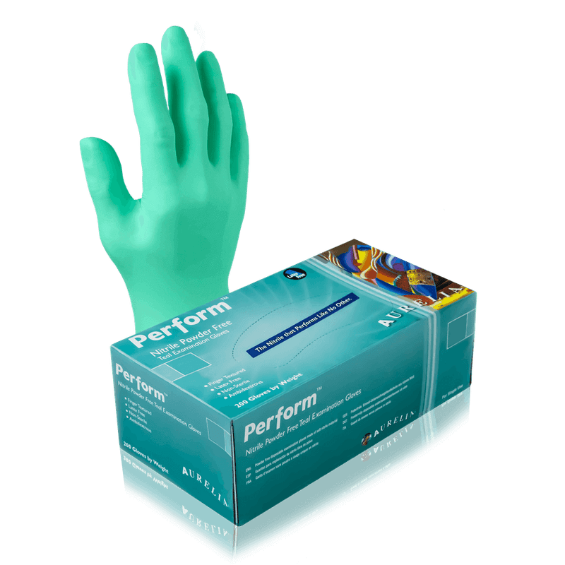 Aurelia Perform Nitrile Gloves, Finger Tip Texture - 10bx/Case | SurgiMac Dental Supply
