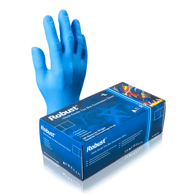 Aurelia Rubost Nitrile Exam Gloves, Latex Free, Micro Texture - 10bx/Case | SurgiMac Dental Supply