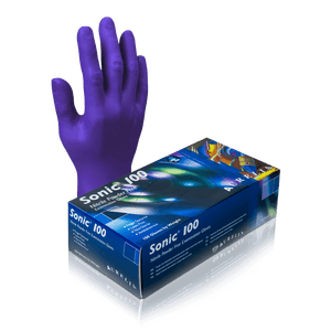 Aurelia Sonic 100 Nitrile Exam Gloves, Finger Tip Texture - 10bx/Case | SurgiMac Dental Supply