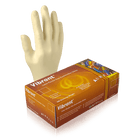Aurelia Vibrant Latex Gloves, Powder Free, Full Micro-Texture - 10bx/Case | SurgiMac Dental Supply