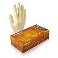Aurelia Vibrant Latex Gloves, Powder Free, Full Micro-Texture - 10bx/Case | SurgiMac Dental Supply