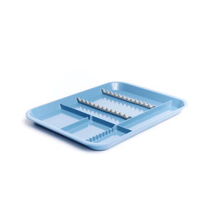 B-Lok Divided Tray, Size B (Ritter) - White, Plastic, 13-3/8" x 9-5/8" x 7/8" | SurgiMac Dental Supply