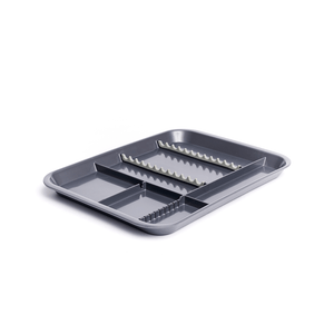 B-Lok Divided Tray, Size B (Ritter) - White, Plastic, 13-3/8" x 9-5/8" x 7/8" | SurgiMac Dental Supply