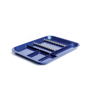 B-Lok Divided Tray, Size B (Ritter) - White, Plastic, 13-3/8" x 9-5/8" x 7/8" | SurgiMac Dental Supply