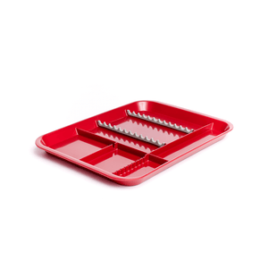 B-Lok Divided Tray, Size B (Ritter) - White, Plastic, 13-3/8" x 9-5/8" x 7/8" | SurgiMac Dental Supply