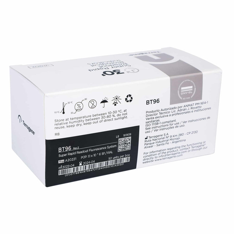 Fluorescence Ultra Rapid SCBI For H2O2. 60°C (30 minutes), 50/Bx BT96