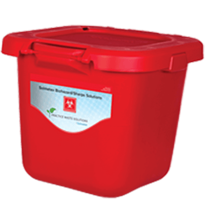 Solmetex Biohazard & Sharps Container Disposal - Red, 20 Gallon with Lid