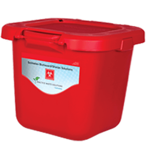 Solmetex Biohazard & Sharps Container Disposal - Red, 20 Gallon with Lid | SurgiMac Dental Supply