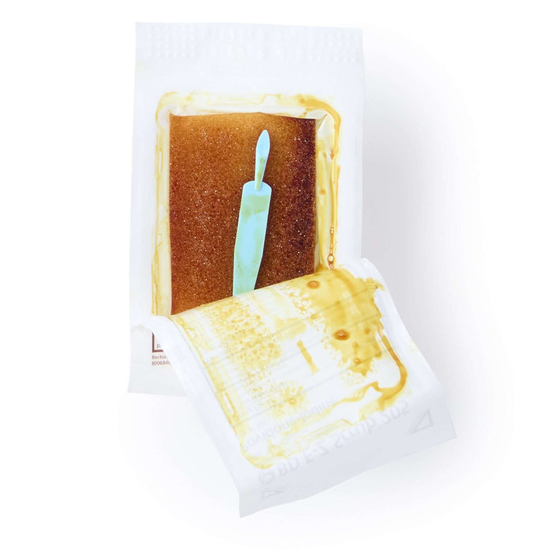 BD E-Z Scrub™ Impregnated Scrub Brush with Polyethylene Bristles and Sponge, Brown, 1% Povidone Iodine | SurgiMac Dental Supply