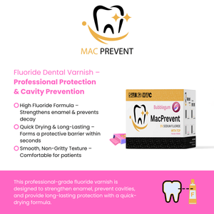 SurgiMac 5% Sodium Fluoride Varnish with TCP, Bubblegum, 0.4ml unit, MacPrevent | SurgiMac Dental Supply