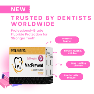 SurgiMac 5% Sodium Fluoride Varnish with TCP, Bubblegum, 0.4ml unit, MacPrevent | SurgiMac Dental Supply