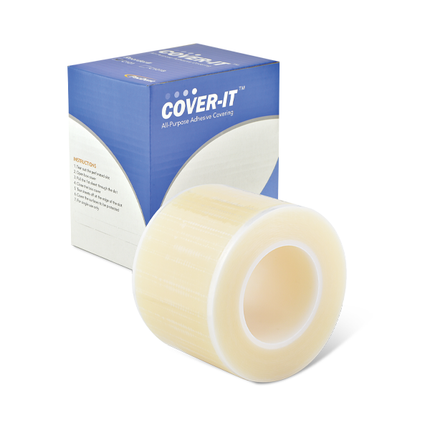 Pac-Dent Cover-It Barrier flim, 4" x 6" sheet, roll of 1200 sheets, clear