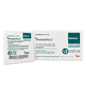 Device Swab Prevantics 3.15% / 70% Strength CHG (Chlorhexidine Gluconate) / Isopropyl Alcohol Individual Packet NonSterile B19600