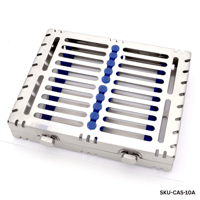 SurgiMac 10 Pcs Instruments Cassette, Stainless Steel, Air Series, 1/Pk | SurgiMac Dental Supply