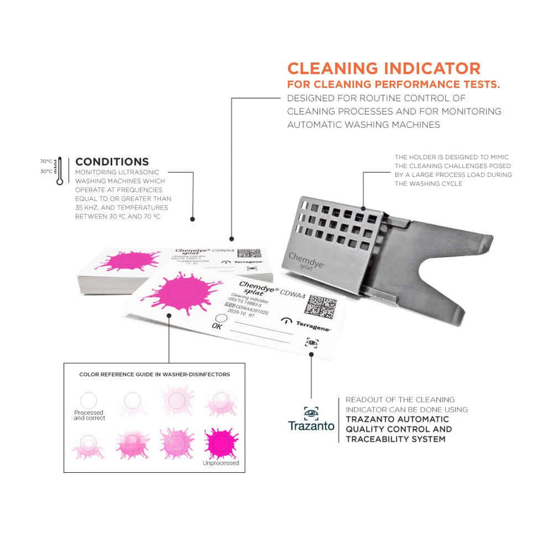Wash/Soil Test For Washers And Ultrasonics, 200 Strips/Bg CDWA4
