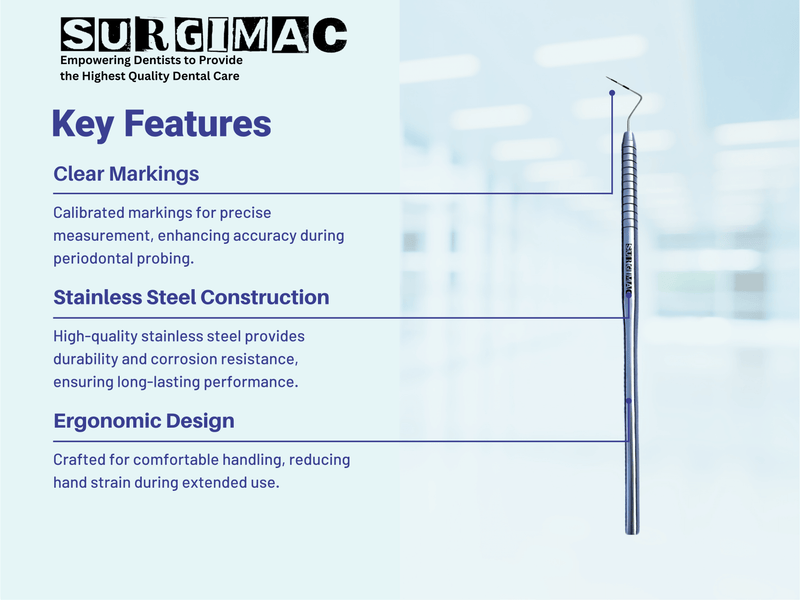 SurgiMac CP-12 Probe, Single-Ended, Stainless Steel, Eco Series, 1/Pk | SurgiMac Dental Supply