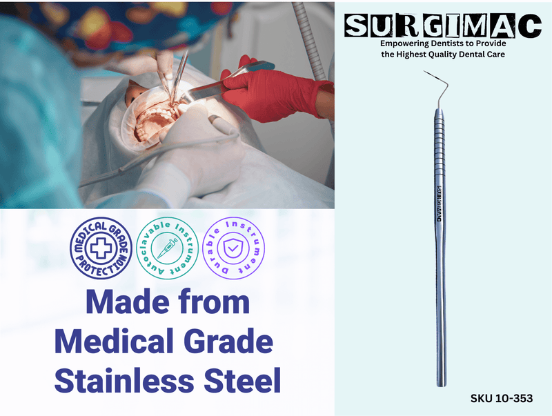 SurgiMac CP-12 Probe, Single-Ended, Stainless Steel, Eco Series, 1/Pk | SurgiMac Dental Supply