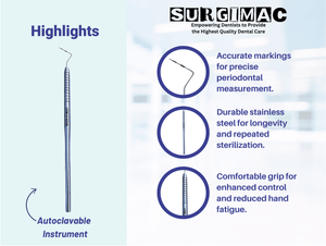 SurgiMac CP-12 Probe, Single-Ended, Stainless Steel, Eco Series, 1/Pk | SurgiMac Dental Supply