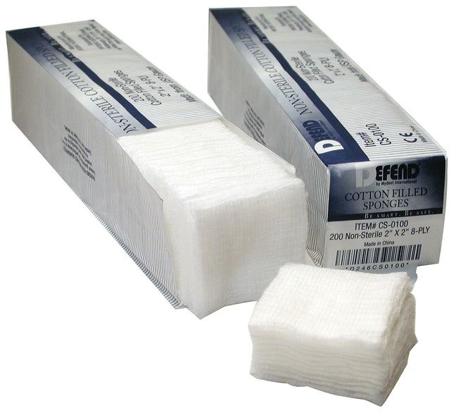 Mydent | Cotton Filled Sponges, 2" x 2", Sterile, 5000/cs | CS-0101