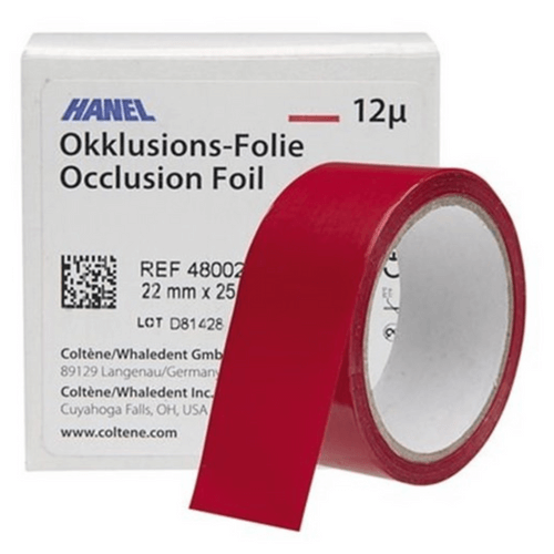 Hanel Occlusion Foil, One-sided Black, 12 microns, 22 mm x 25 m roll 7/8