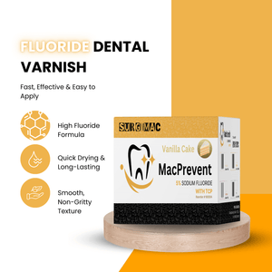 SurgiMac 5% Sodium Fluoride Varnish with TCP, Vanilla, 0.4ml unit, MacPrevent | SurgiMac Dental Supply