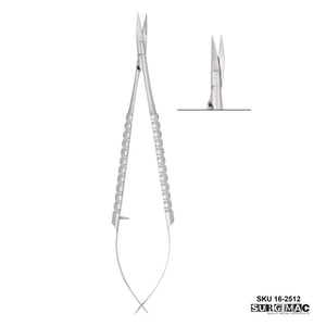 SurgiMac 6.25" Castroviejo Micro Surgery Scissor, Curved, Stainless Steel, Air Series, 1/Pk 16-2512