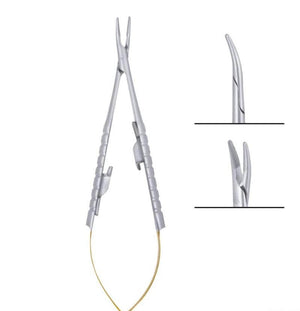 SurgiMac 5.5" Castroviejo Needle Holder TC, Curved, Stainless Steel, Air Series, 1/Pk | SurgiMac Dental Supply
