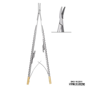 SurgiMac Castroviejo Needle Holder, Curved, 18cm, Stainless Steel, Air Series, 1/Pk 16-2511-A