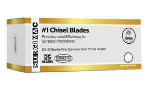 SurgiMac #61 Chisel Micro Surgical Blade, Stainless Steel, 25/Pk | SurgiMac Dental Supply