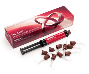 SoloCem Resin Cement, Dentin, Dual-Cure Refill, 5mL Syringe and 10 Mixing Tips | SurgiMac Dental Supply