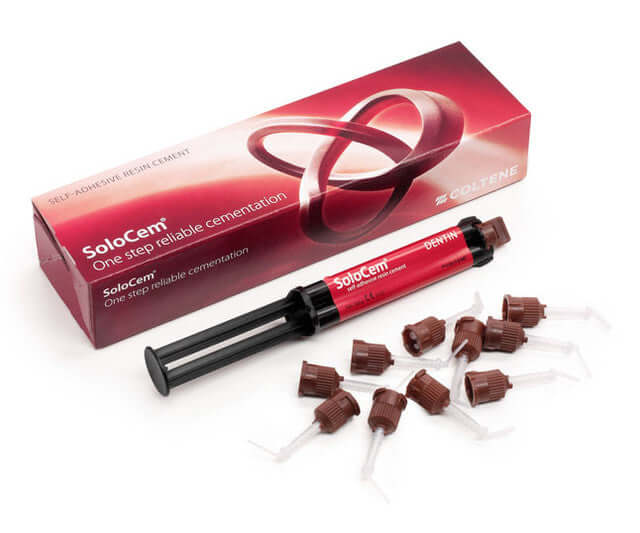 SoloCem Resin Cement, Dentin, Dual-Cure Refill, 5mL Syringe and 10 Mixing Tips | SurgiMac Dental Supply