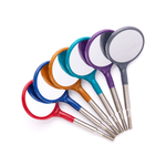 Crystal HD Mouth Mirror Head - Size #4 Jewel Assorted, Plastic 12/Pk | SurgiMac Dental Supply