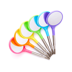 #5 Crystal HD® Resin Mouth Mirror Screw-On Heads Vibrant - 12 Pack (Cone Socket) | SurgiMac Dental Supply