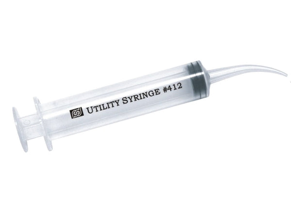 Pac-Dent Disposable 12 cc Utility Syringe with Curved Tip, Non-Sterile, Box