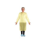 Isolation Gown, Distech, M/L, Yellow, 10/bg, 5bg/cs D-8009