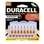 Duracell Hearing Aid Battery, Zinc Air, Size 312, 16pk | SurgiMac Dental Supply