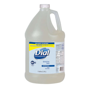 Dial Sensitive Skin Antibacterial Liquid Hand Soap - 4 Gallon Refill | SurgiMac Dental Supply