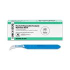 #12 Sterile Stainless Steel Disposable Scalpel Blades with Plastic Handle | MacCut by SurgiMac | Box of 10 MC-10-4112