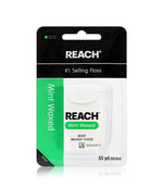 REACH Waxed Dental Floss, Mint, Plaque Remover for Teeth, 55 yds, 36/cs | SurgiMac Dental Supply