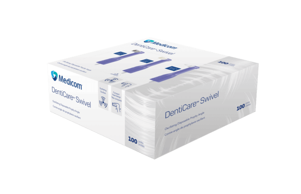DentiCare™ Swivel Antisplatter DPA, Firm cup, White, Prophy Angles, 100/BX | SurgiMac Dental Supply