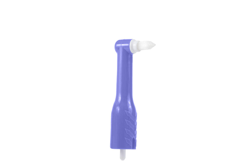 DentiCare™ Swivel Antisplatter DPA, White, Tapered Brush, Prophy Angles, 100/BX | SurgiMac Dental Supply