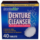 Freshmint Denture Cleanser Tablet - 40 tablets/Box. Removes stains, controls